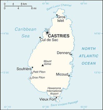 St Lucia Map